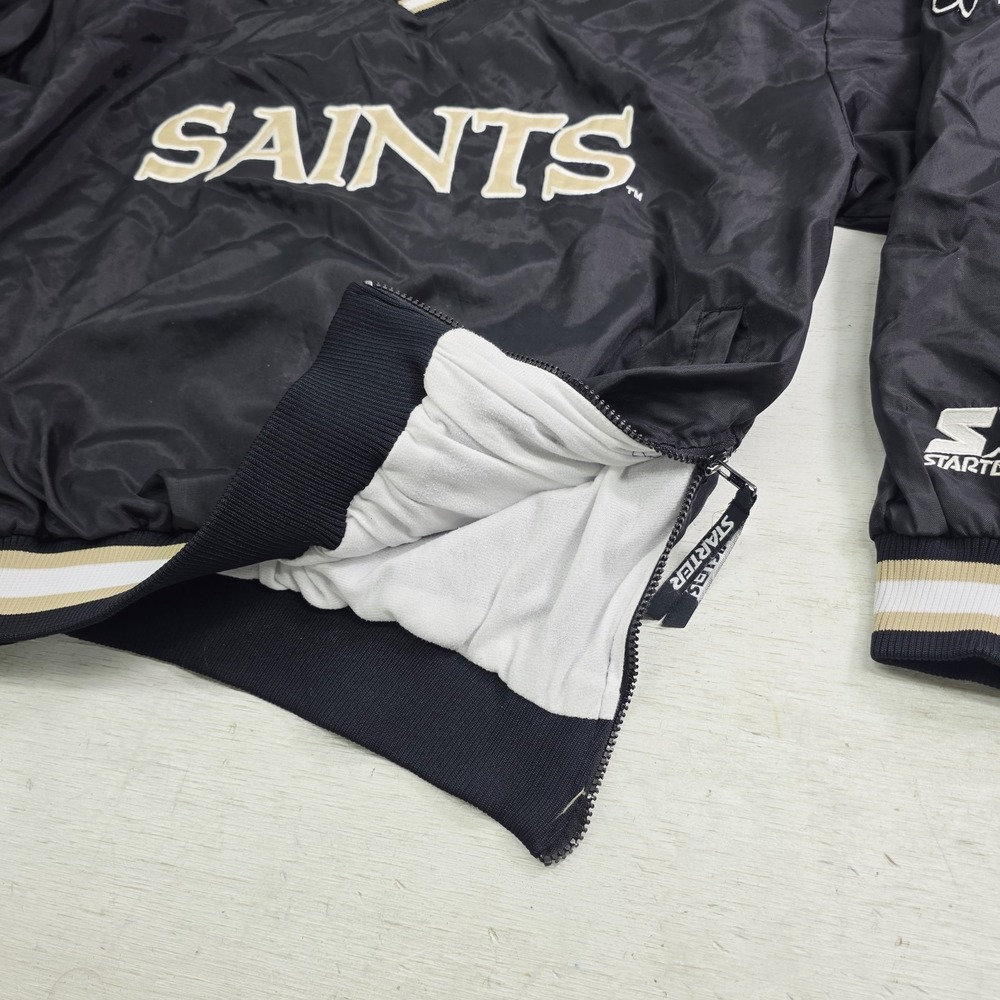 Vintage 90's Starter New Orleans Saints NFL Pro Line Pullover Jacket XL Korea - Picture 8 of 12